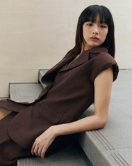 Melyn-Mattie-เสื้อ vest ไหล่ตั้ง