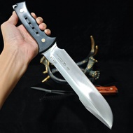 มีดเดินป่า เหล็ก CPM-S35VN แข็ง59-60HRC ด้ามจับไม้จันทน์ทำสีดำ พร้อมซองหนัง