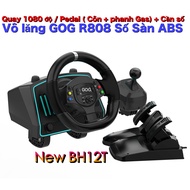 Vô lăng game GOG R808 LED Racing Wheel-Số sàncần số rờipedal kim loại+cônquay 270-1080 độPCPlaystati
