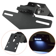 Motorcycle Parts Black Rear Adjustable License Number Registration Plate Frame Holder Bracket Tail T