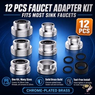 Brass Faucet Aerator Adapter Set M14 to M28 Thread to Standard M22 Outlet Chrome Plated Connector