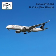 Airbus A350-900 Air China Assembly Paper Model (Star Alliance) - MohinhgiayVN