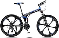 Fashionable Simplicity 26inch 21-Speed Mountain Bikes Bicycle Dual Disc Brake Bike Hardtail Adult Sport Bike All Terrain Adjustable Seat &amp; Handlebar (Color : Black Blue)