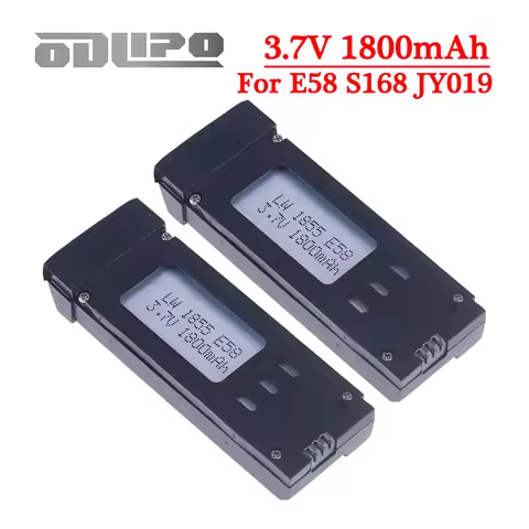 3.7V 1800mAh RC Drone Lithium Battery Remote Control UAV Battery for E58 E68 S168 S168 JY109 998PRO 