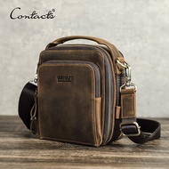 CONTACTS Genuine Leather Shoulder Bags for Men Tote Handbags Crossbody Bags for 8.3 iPad Mini High Q