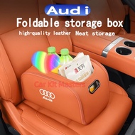 Audi Car storage box car organizer trunk storage box storage bag high-quality leather foldable for A