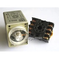 AC 110V Delay Timer Time Relay 0~60 Minute AH3-3 & Base