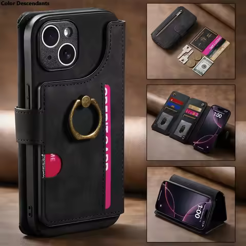 Luxury Case For Vivo Y19S Zipper Leather Wallet Ring Cover For Vivo Y36 Y27S Y35 Y33S Y21S Y 27 21 2