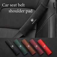 2pcs car seat belt cover shoulder protector suede leather suitable for Proton Exora Iriz R3 Wira Sag