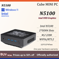 MINI PC Intel N5100 2*DDR4 M.2 2280 WIFI6 BT5.2 2*HDMI Office MINI PC 1 Year Warranty