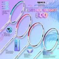 (FREE STRING&amp; GRIP) APACS BADMINTON RACKET FEATHER WEIGHT 500 7U