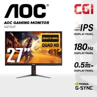 AOC 27" Q27G4F Fast IPS QHD HDR10 G-Sync 180Hz 0.5ms Height Adjustable Gaming Monitor