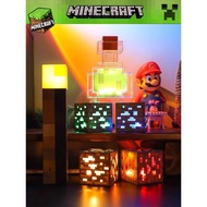 Minecraft我的世界游戲周邊火炬火把可亮LED燈充電紅藍礦燈夜燈