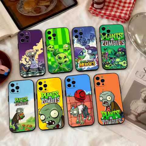 Game P-Plants VS Z-Zombies Phone Case Silicone Soft For IPhone 17 16 15 14 13 12 11 X XR Plus Pro Ma