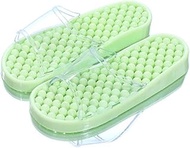 WZHZJ Fashion Women Bathroom Slippers Big Size Bedroom Shoes Jelly Plastic Lovely PVC Indoor Slippers Holes Size Massage Slippers (Size : Green 41-43)