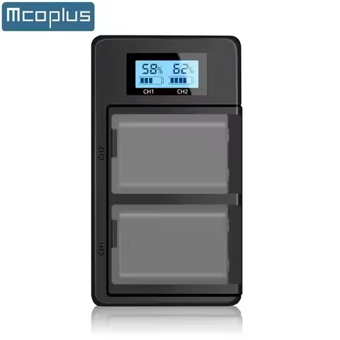 Mcoplus EN-EL25 EN-EL25A USB Dua Battery Charger for Nikon Z50 II Z50II Z50 Z 50 Z30 Z 30 Zfc Z fc C