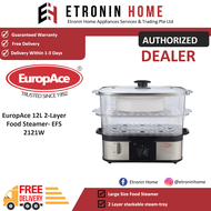 EuropAce 12L 2-Layer Food Steamer- EFS 2121W