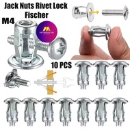 Expansion Screw Petal Screw Jack Nuts Rivet Lock Fischer 10 PCS