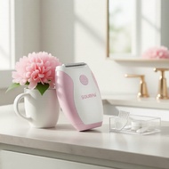 SOLIMPIA Battery-Powered Epilator - Painless Hair Removal for Face, Legs & Bikini