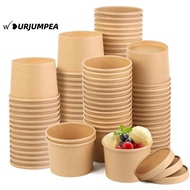 URJUMPEA 10PCS Round Paper Soup Bucket 8oz/12oz/12oz Gifts