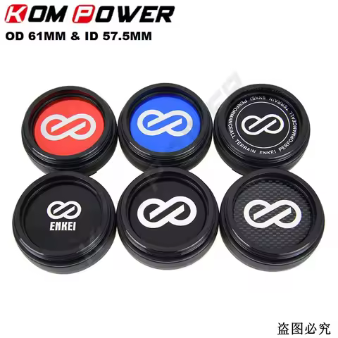 4PCS 61MM OD / 57.5MM ID Sport Rim Cap ENKEI Racing Sticker Centre Cap Rim Wheel Cover Cap Hubcaps