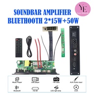 Vire Modul Soundbar Amplifier Bluetooth 2*15W+50W Subwoofer Modul Speaker FM USB HDMI dan Remote