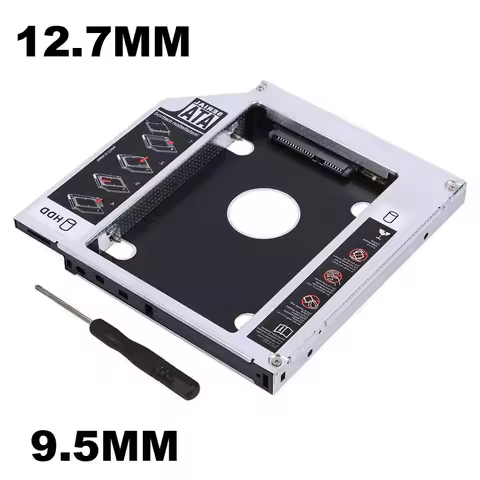 Aluminum 9.5mm 12.7mm 2nd HDD Caddy SATA 3.0 2.5 SSD HDD Hard Drive Enclosure Case For Lenovo Sony A