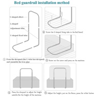 Kujira Homes - Baby Bed Rails Children's Barriers Rail Guard Bumper Fence Kids Safety Guardrail 50/6