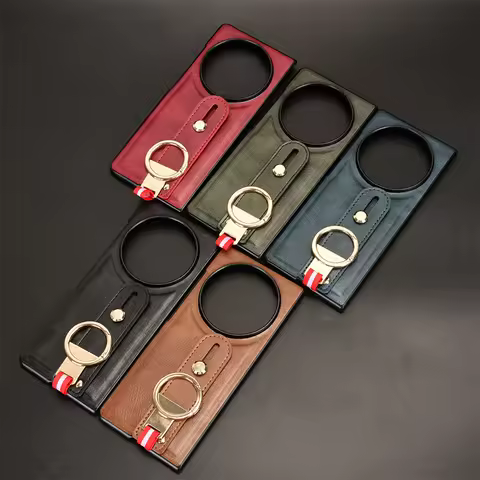 For Vivo X Fold 5 Luxury Leather Cover Wristband Hand Strap Kickstand Metal Ring For Vivo X Fold5 Fo