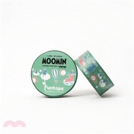 24.嚕嚕米Moomin 15W紙膠帶-孔雀綠