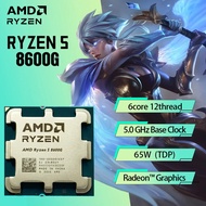 Ryzen 5 8600g R5 8600g 4.3 Ghz 6-teras 12-benang Pemproses Cpu 4nm L3=16m 100-000001237 Soket Am5 Ti