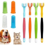 全城熱賣 - IYYUOR 寵物刷 - 8 件組狗牙刷套裝，貓牙齒護理，3 面和軟矽膠牙刷，用於狗、貓和其他寵物的口腔清潔、牙齒清潔和牙齒護理