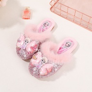 Home Fleece Lining Girls Slippers Indoor Outdoor Warm Slippers Cotton Slippers Girls Slippers