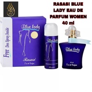 RASASI BLUE LADY EAU DE PARFUM 1.3FL.OZ. WITH 1.6FL.OZ. DEODORANT WOMEN PERFUME