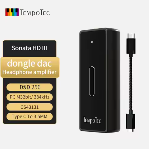 TempoTec Sonata HD III USB DAC Type-C To 3.5MM CS43131 DSD256 For Android Phone&PC MAC HiFi Portable