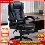 OS Ergonomic Leather Executive Office Chair with Massage & Footrest Reclining Office chair