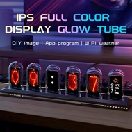 【Qiug Mall】-LED Nixie Tube Clock IPS Color Screen Digital Clock DIY Analog Digital Tube WiFi Time De