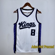 Men's basketball Sacramento Kings #8 Zach LaVine white Association Edition Hot Pressed Jersey