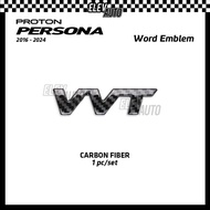 Proton Persona VVT 2016 - 2024 Word Emblem PERSONA VVT Rear Word Car Emblem Logo Accessories 2020 20
