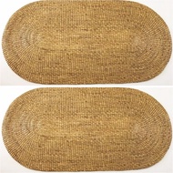 Oval Water Hyacinth Carpet 100cm x 200cm, Natural Water Hyacinth Carpet hen