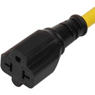 4-1 12AWG Heavy Duty 15 Amp Household AC Plug to 20 Amp T Blade Adapter Cable,5-15P to 5-20R,5-15P t