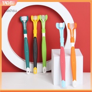 yakhsu|  Pet Toothbrush Three Sided Multi-angle Cleaning Plastic Dog Soft Bristle Toothbrush for Ora