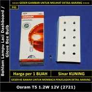TOYOTA T5 Dashboard Drawer Light Bulb Cressida GX71 2000 cc 1984-1188 Osram T5 1.2W 12V 2721 Glove B