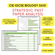 Cambridge IGCSE Biology 0610 Strategic Past Paper Analysis | Prioritize with Data-Driven Insights