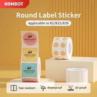 【Round Label】NIIMBOT B21/B1/B21Pro/B31/B3S Round Label Paper Thermal Food Sticker Waterpfoof Label S