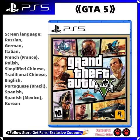 Grand Theft Auto V GTA5 Brand New Sony Genuine Licensed Playstation 5 PS5 Game CD Playstation 4 Game