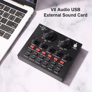 Metal USB Audio Sound Card Professional USB External Headset Microphone Webcast Live Broadcast Sound Card