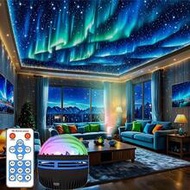 Northern Lights LED Ambient Projector Light RGB Remote Control, Bedroom Night Light Projector Light,