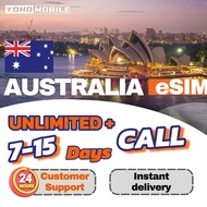 [Yoho] Australia eSIM 7-15 Days 4G Unlimited Data + call No Daily Limits Yoho Mobile Official Store