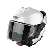 PROMO DISKON Helm Nolan N120-1 N1201 Modular Flip Back Classic N-Com - Metal White L